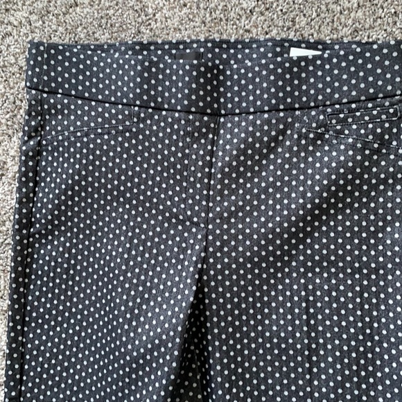 Anne Klein Indigo polka dot Flat Front Pants 8 NWT - Picture 4 of 5